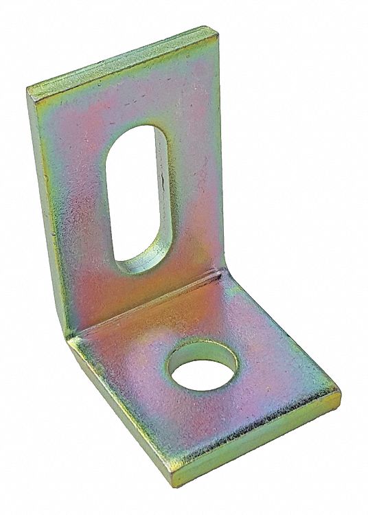 GRAINGER APPROVED Steel Channel Angle Bracket, GalvKrom Finish 2HAE5V332Y Grainger