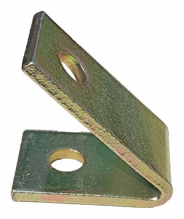 GRAINGER APPROVED Channel Angle Bracket, 45 Degrees Acute, Steel, Galv