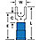 Fork Terminal,Block,#10 Stud,Blue,PK1000