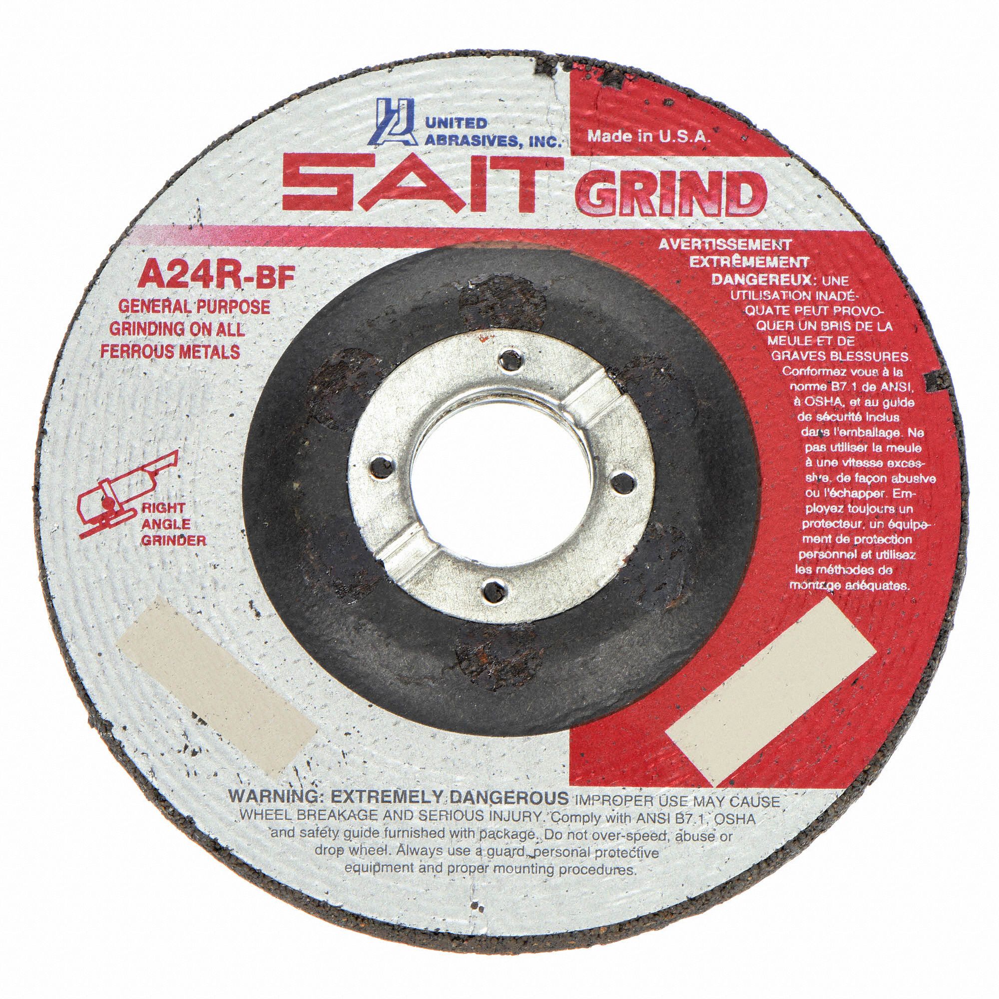 United Abrasives Sait Type Aluminum Oxide Depressed Center Wheels