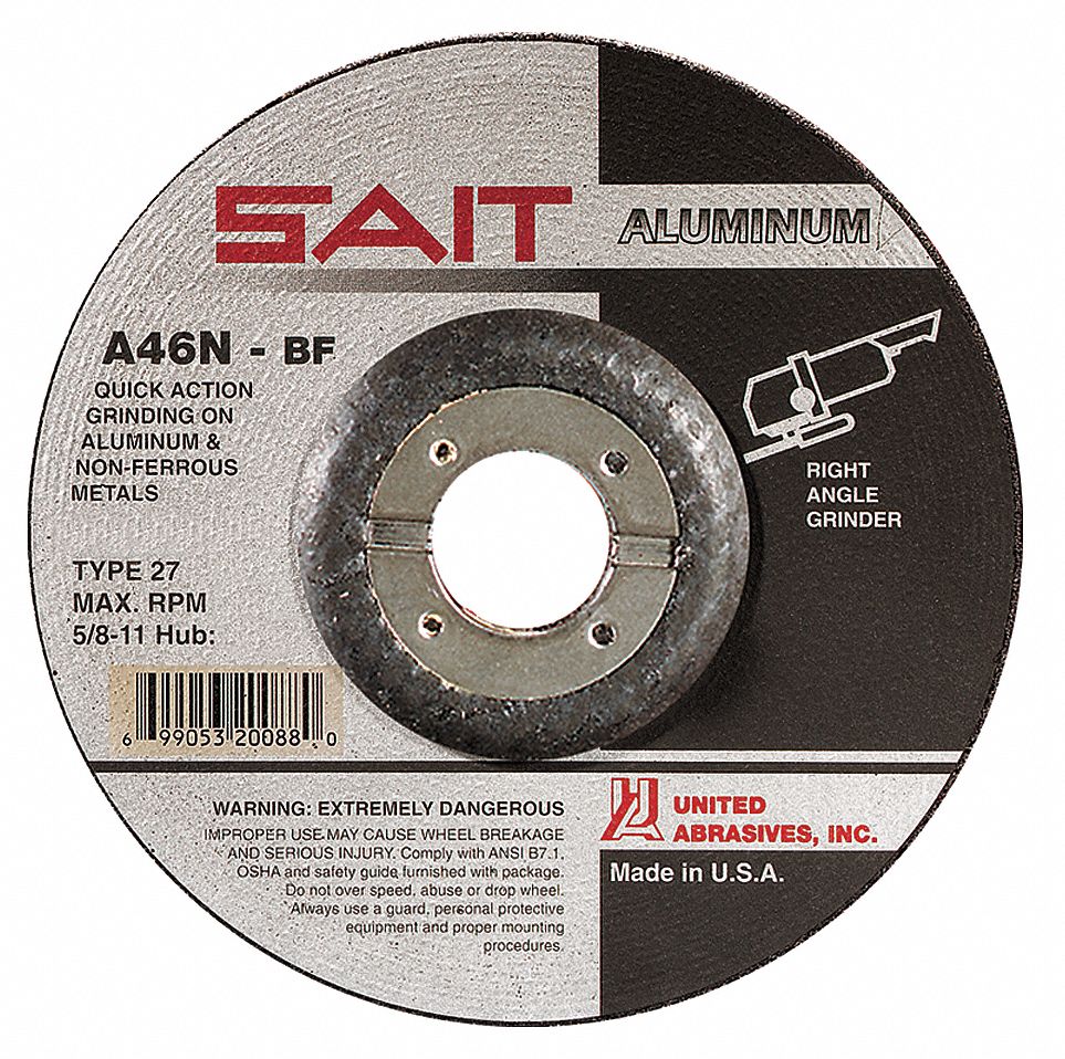 Sait Type X X Depressed Center Grinding Wheel