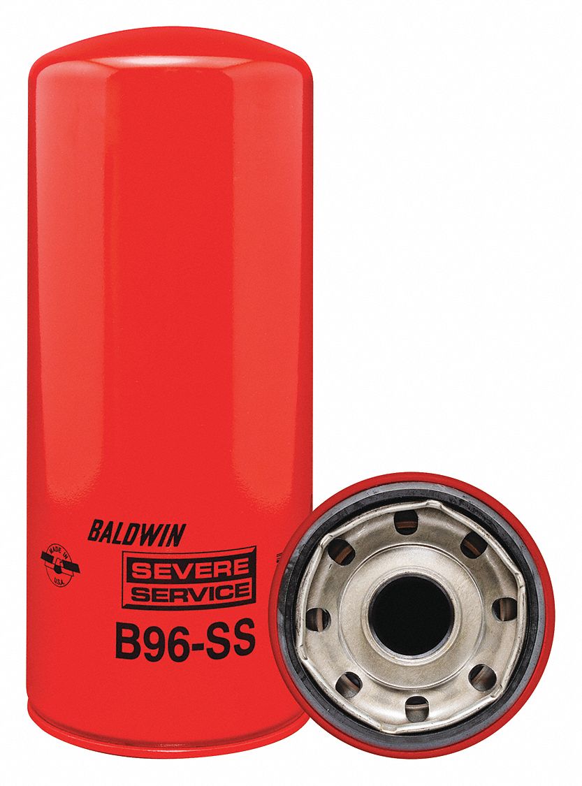 BALDWIN FILTERS Spin-On Oil Filter, Length: 11 9/32 in, Outside Dia.: 4