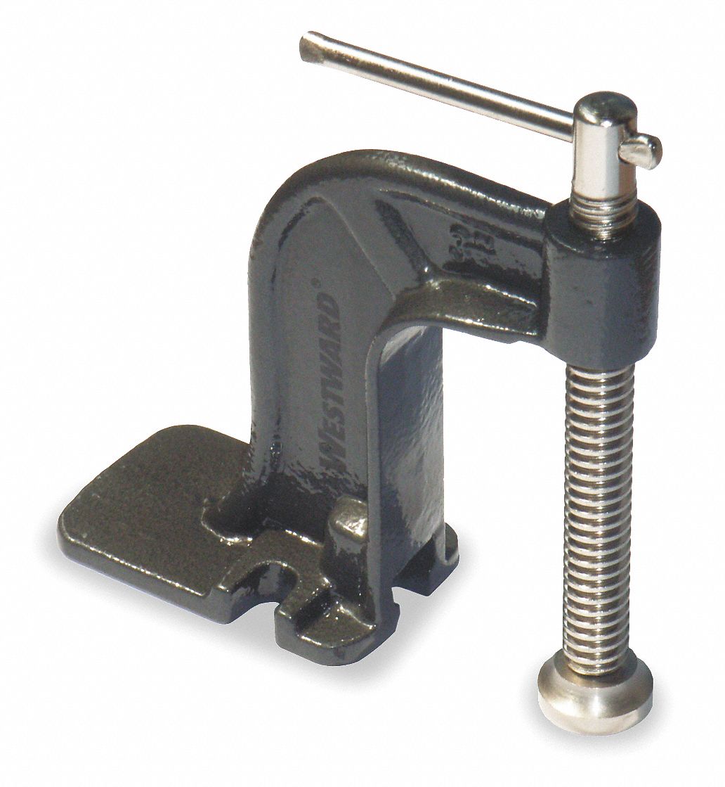 WESTWARD Ductile Iron Hold Down Clamp,3 in Max. Opening,1 7/8 in Throat