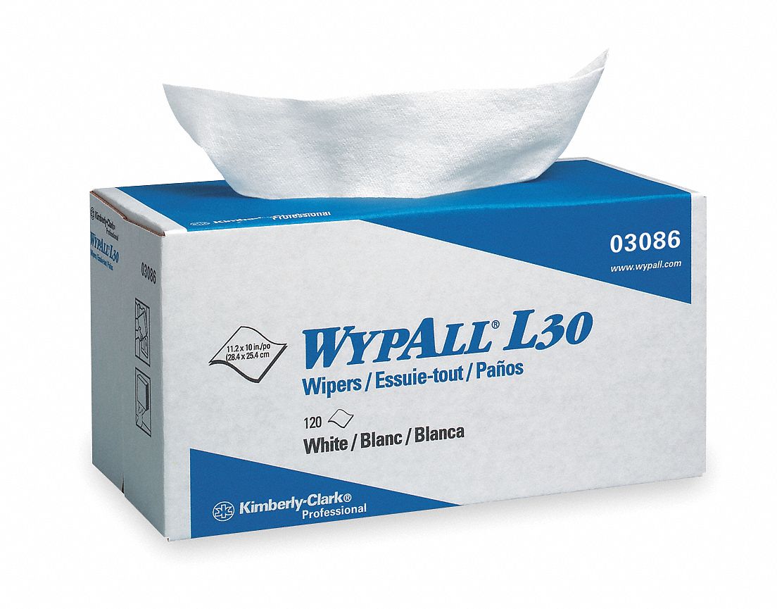 WYPALL Disposable Wipes,Double ReCreped,PK10 2LUZ403086 Grainger