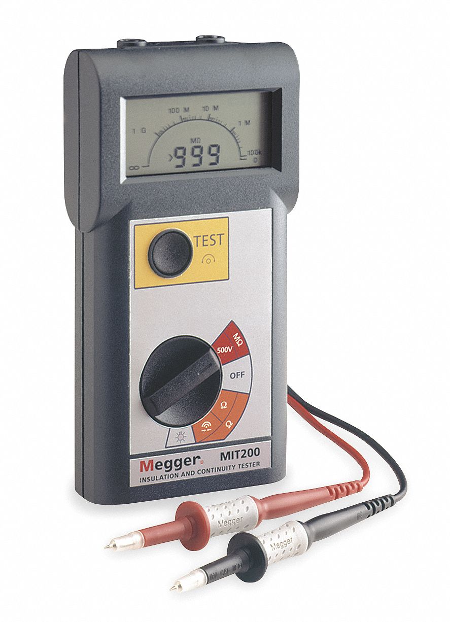 MEGGER Digital LCD Battery Operated Megohmmeter; Insulation Resistance