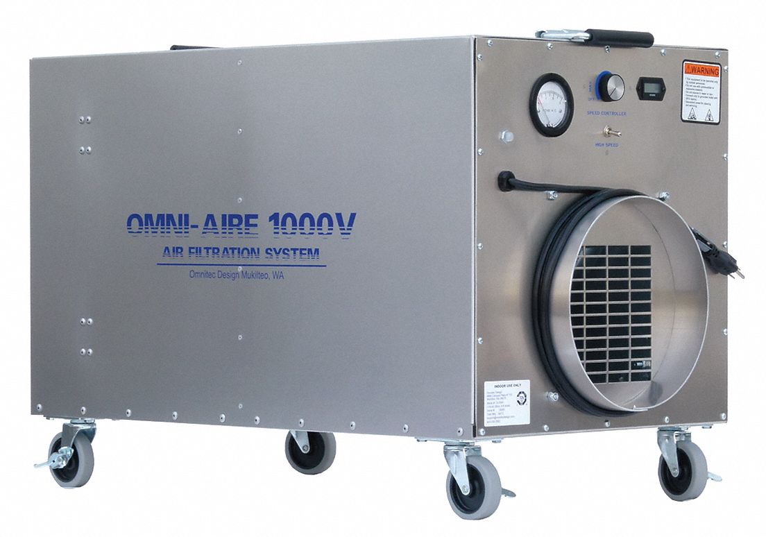 OMNITEC DESIGN INC. HEPA Negative Air Machine, Variable Speed Thermally