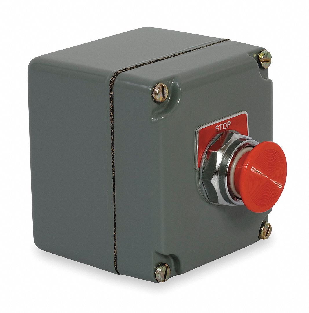 SCHNEIDER ELECTRIC Push Button Control Station, 1NO/1NC, Stop, Push