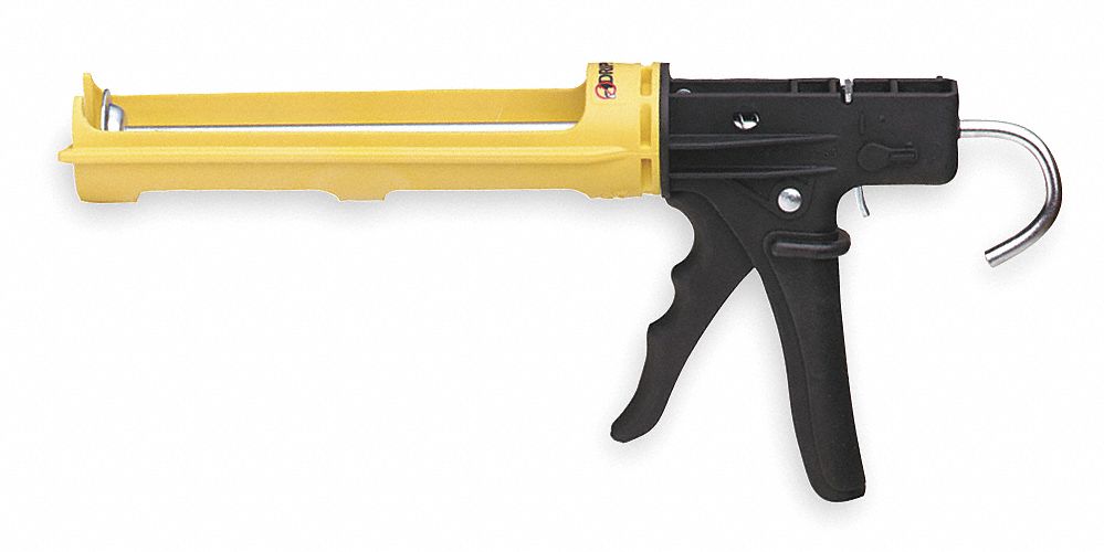 DRIPLESS Ratchet Rod Caulk Gun, Composite Plastic Body, Dripless