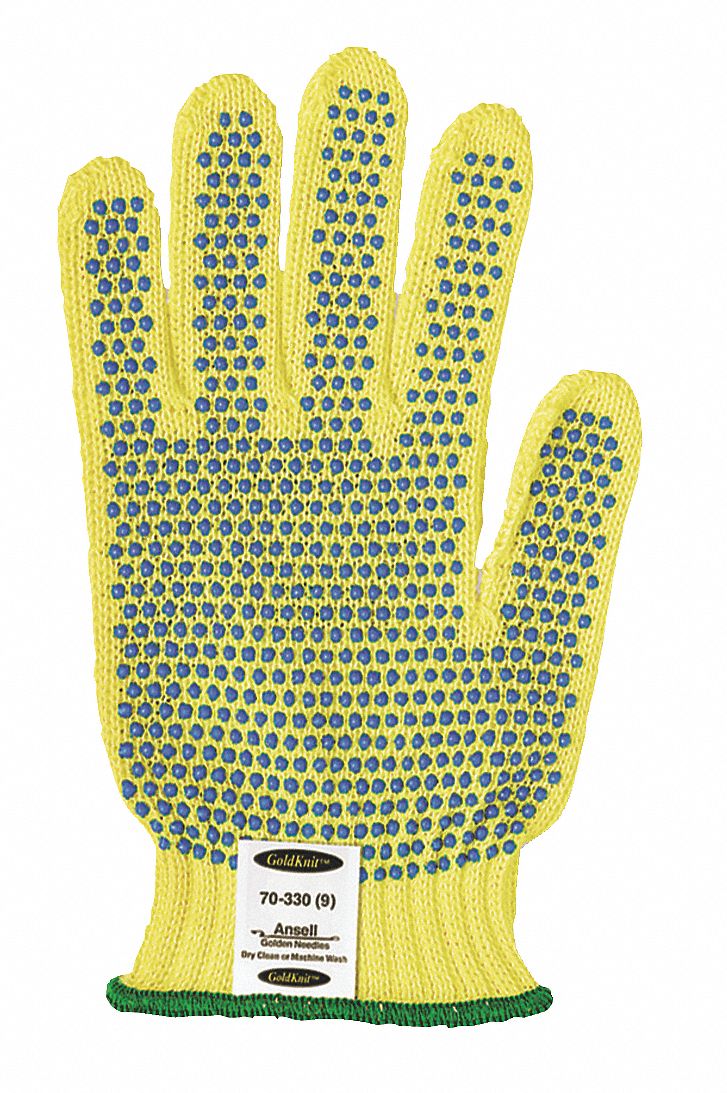 Cut Resistant Gloves,Yellow/Blue,L,PR