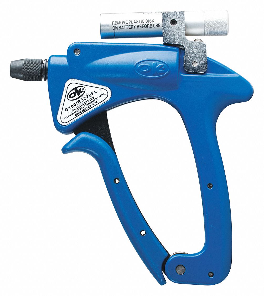 OK INDUSTRIES Manual Wire Wrap Tool w/Light, 1832 AWG 2RZN3G100