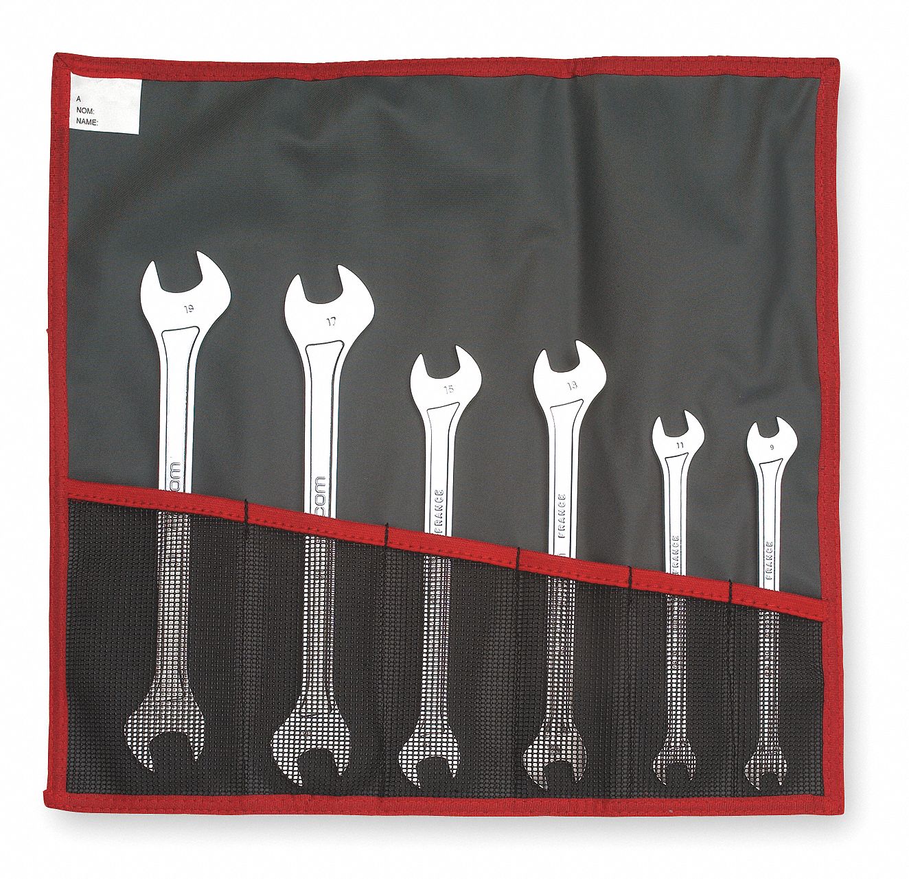 Open End Wrench Set, Metric, Number of Pieces: 6, 