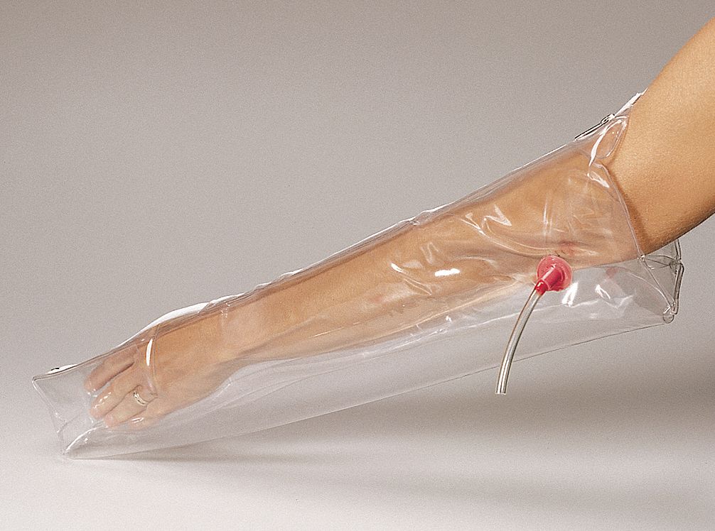 FIRST AID ONLY Air Splint, Plastic, Half Arm, Clear, 25" Length 2TUU9