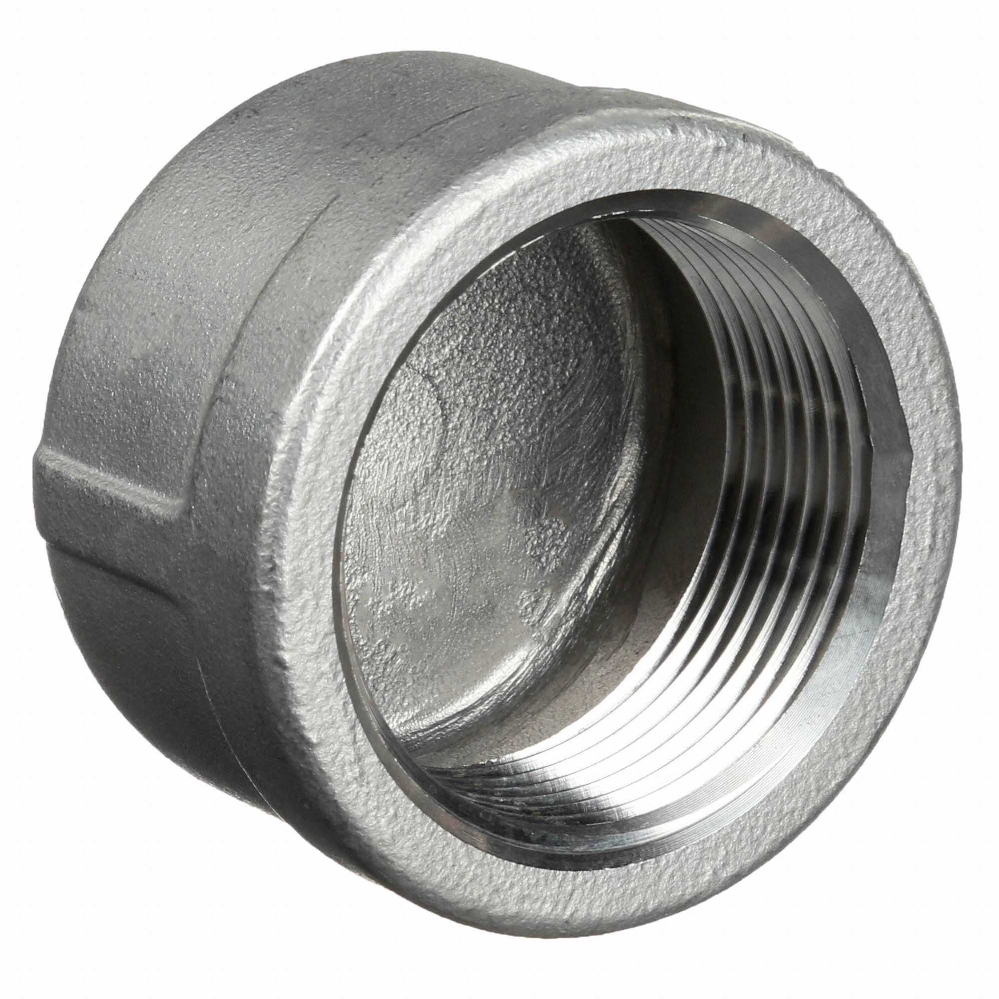 GRAINGER APPROVED 316 Stainless Steel Cap FNPT 1 1 4 In Pipe Size