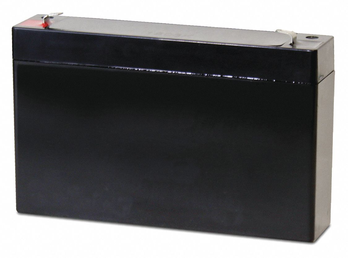 GRAINGER APPROVED 6VDC, Sealed Lead Acid Battery, 7.0Ah, Faston, 3.70