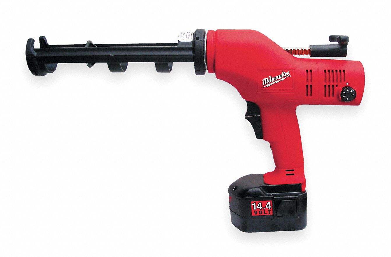 MILWAUKEE Cordless Caulk Gun Kit, 14.4 V, Battery Included, 10 oz