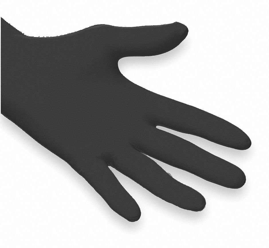 Disp. Gloves,Nitrile,2XL,Black,PK100