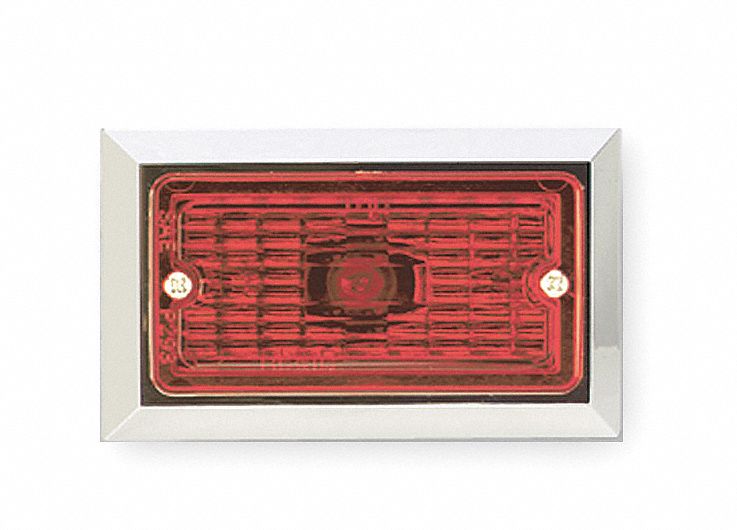 GROTE Red Clearance Marker Lamp P2 Permanent Rectangular 2VNR9