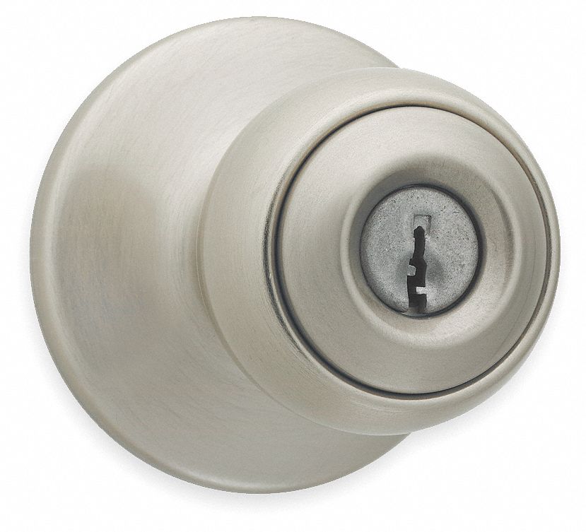 KWIKSET Light Duty Entrance KwiksetSeries Knob Lockset, Satin Nickel