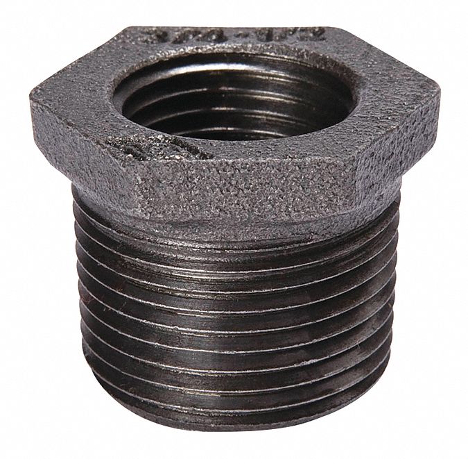 GRAINGER APPROVED Hex Bushing, MNPT x FNPT, 4 in x 3 in Pipe Size