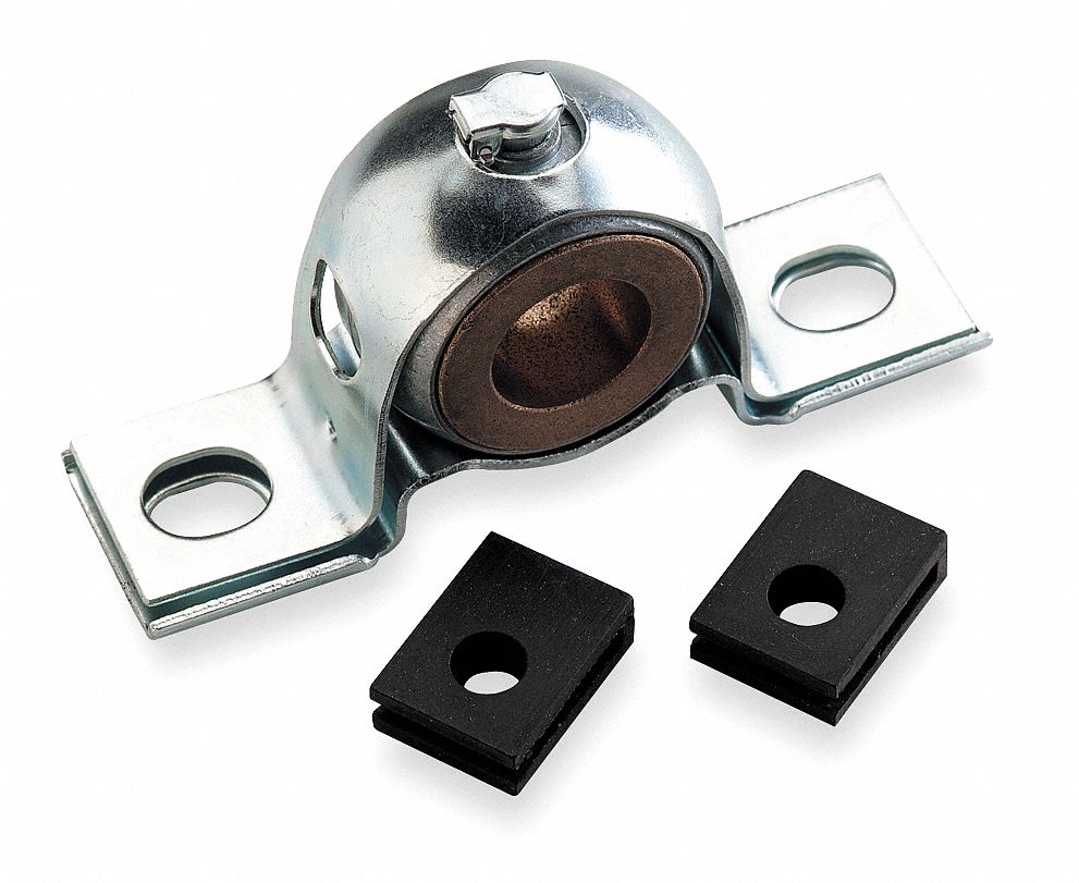 DAYTON Pillow Block Bearing, Number of Bolts 2, Sleeve Bearing Type, 1