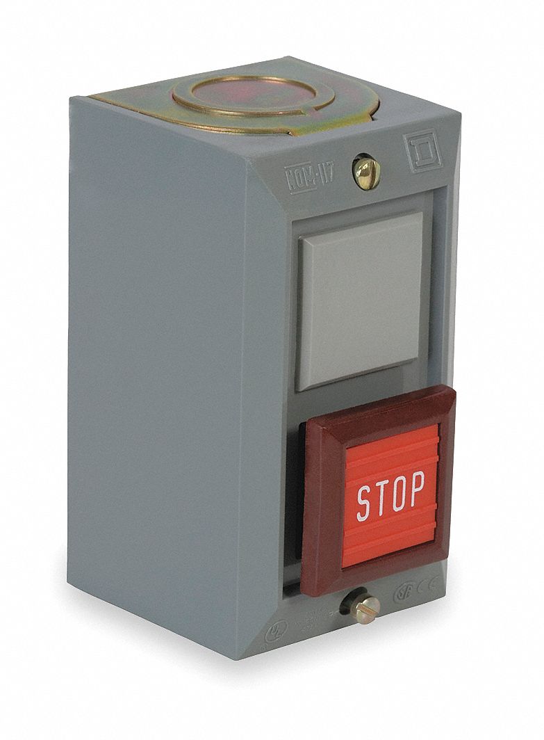 SQUARE D Push Button Control Station, 1NC, Stop, Push Button with