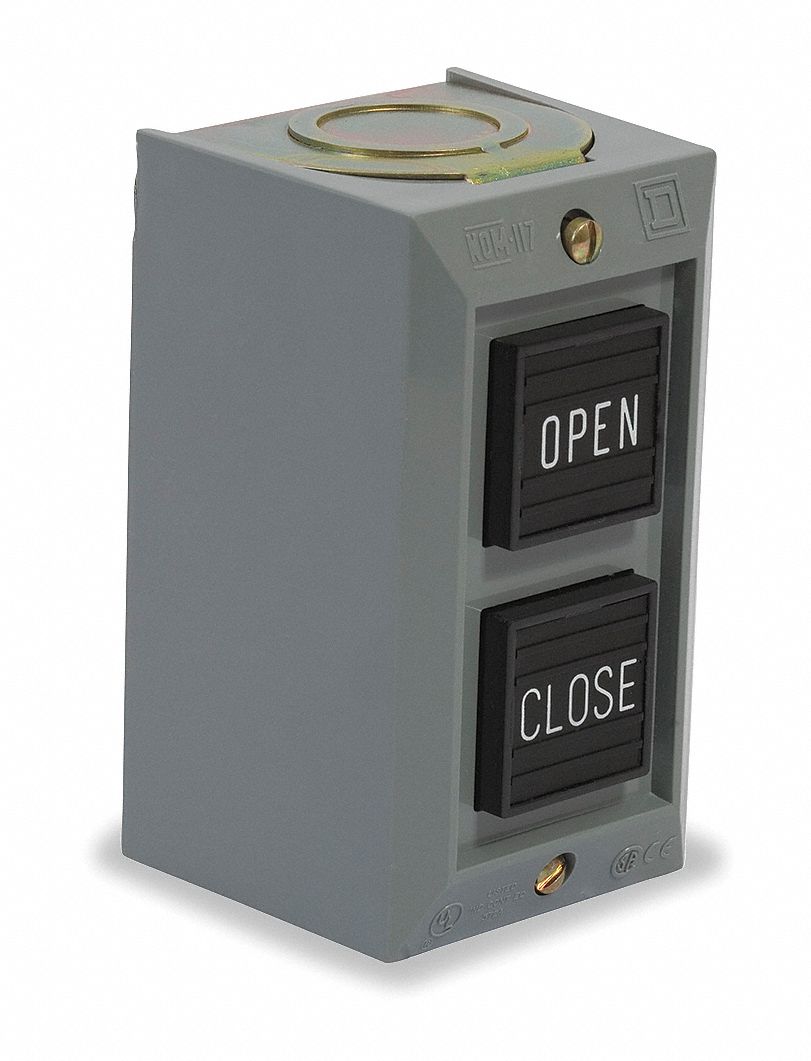 SQUARE D Push Button Control Station, 2NO, Open/Close, Push Button/Push