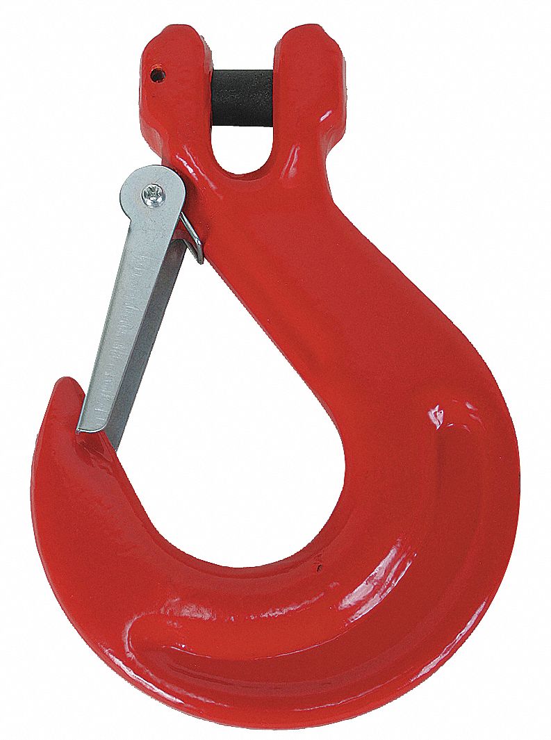 DAYTON Slip Hook, Alloy Steel, 80 Grade, Clevis, 5/8 in Trade Size