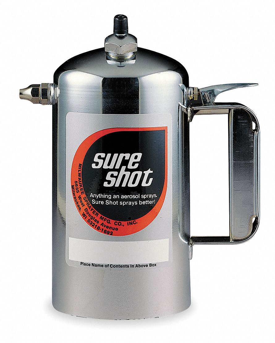 SURE SHOT 32 Oz Chrome Plated Brass Rechargeable Sprayer 2Z858 A2000