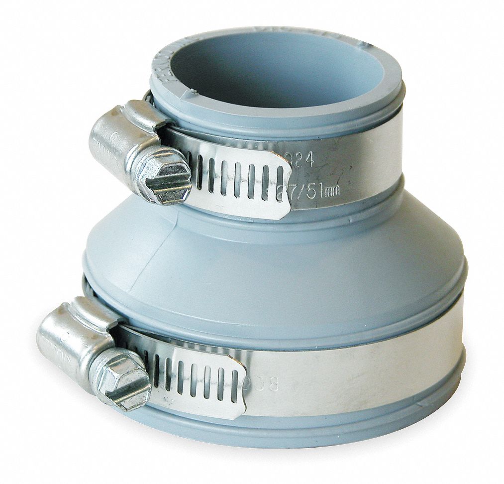 FERNCO PVC Flexible Connector, For Pipe Size 11/4" x 2", 129/64" x 225/64" Inside Dia