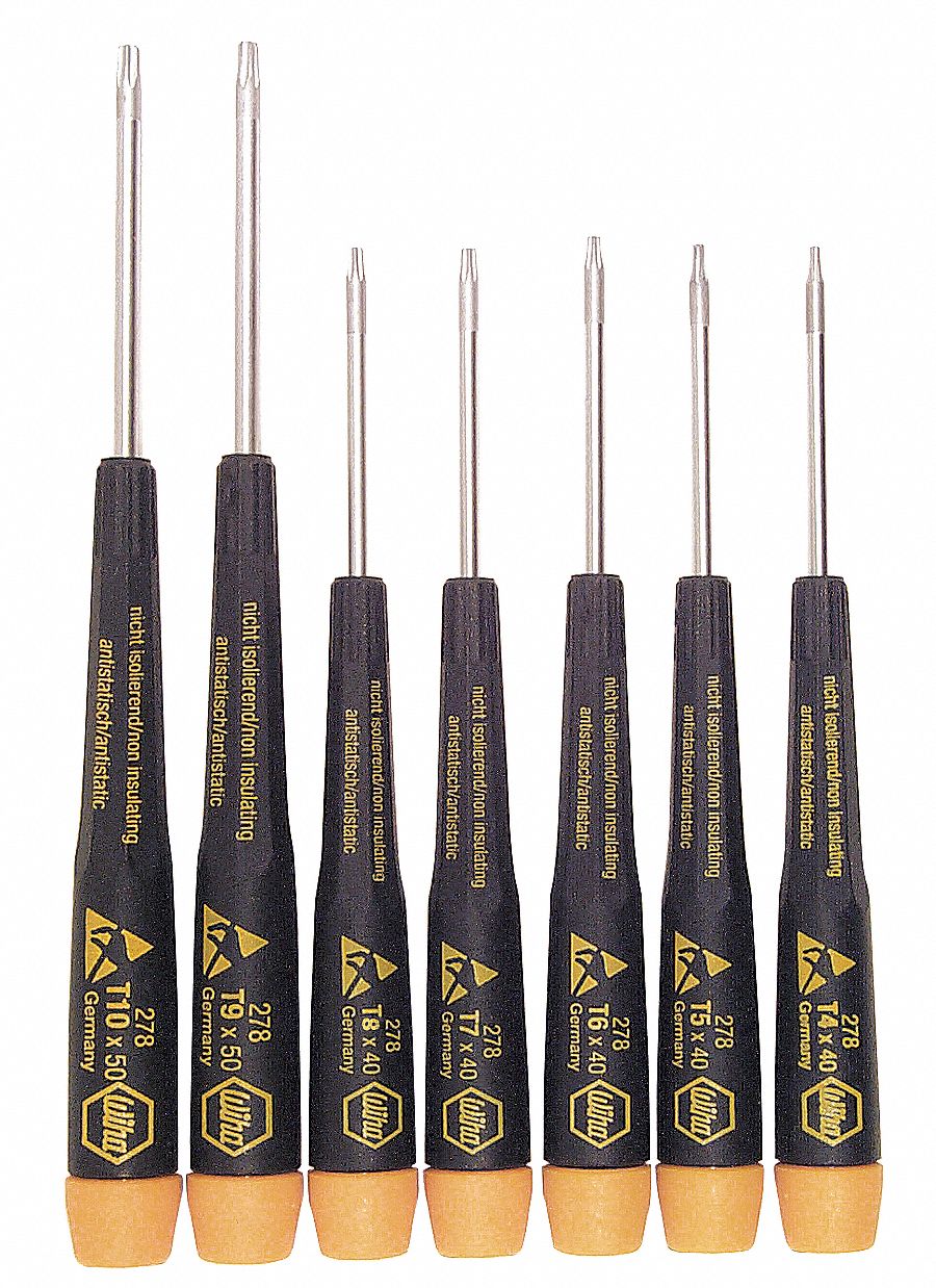 WIHA TOOLS Torx® Precision Screwdriver Set, Plastic, Number of Pieces