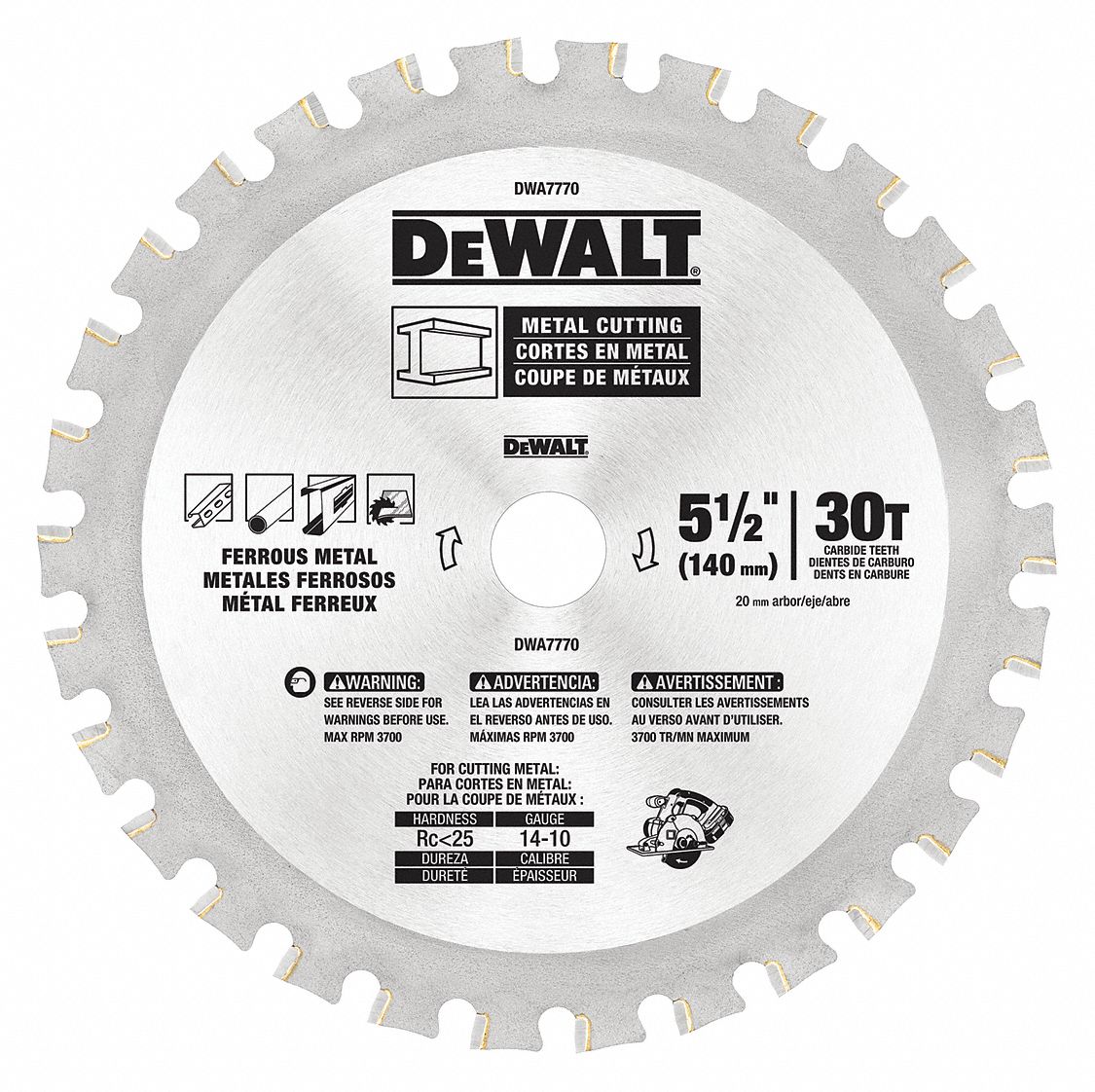 Dewalt 5 12 Carbide Metal Cutting Circular Saw Blade Number Of Teeth