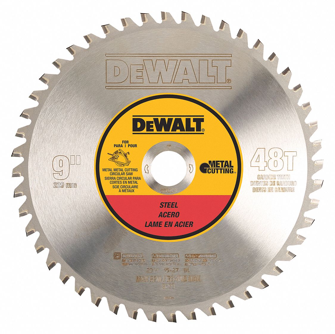 Dewalt Circular Saw Blade Ferrous Metals Steel Materials Cut 9 In Blade Dia 1 In Arbor Size 1769