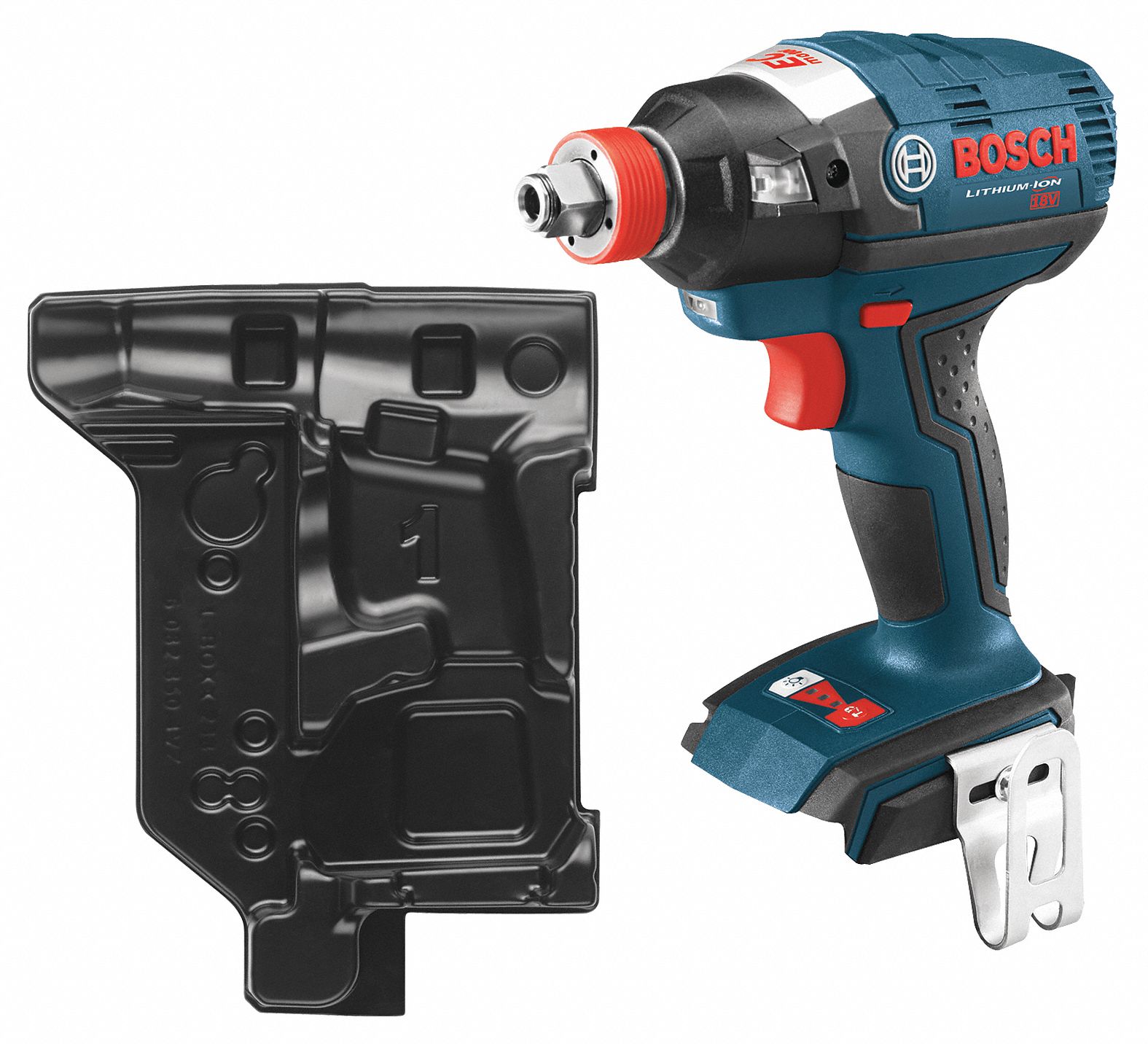 BOSCH Cordless Impact Driver, 1/4 in Hex, 1/2 in Square, 18.0, 1650 in