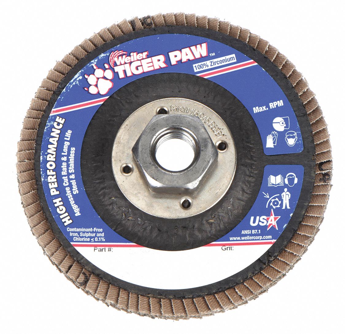 WEILER Type 29 4 1 2 In X 5 8 11 Flap Disc 30TT78 98801 Grainger