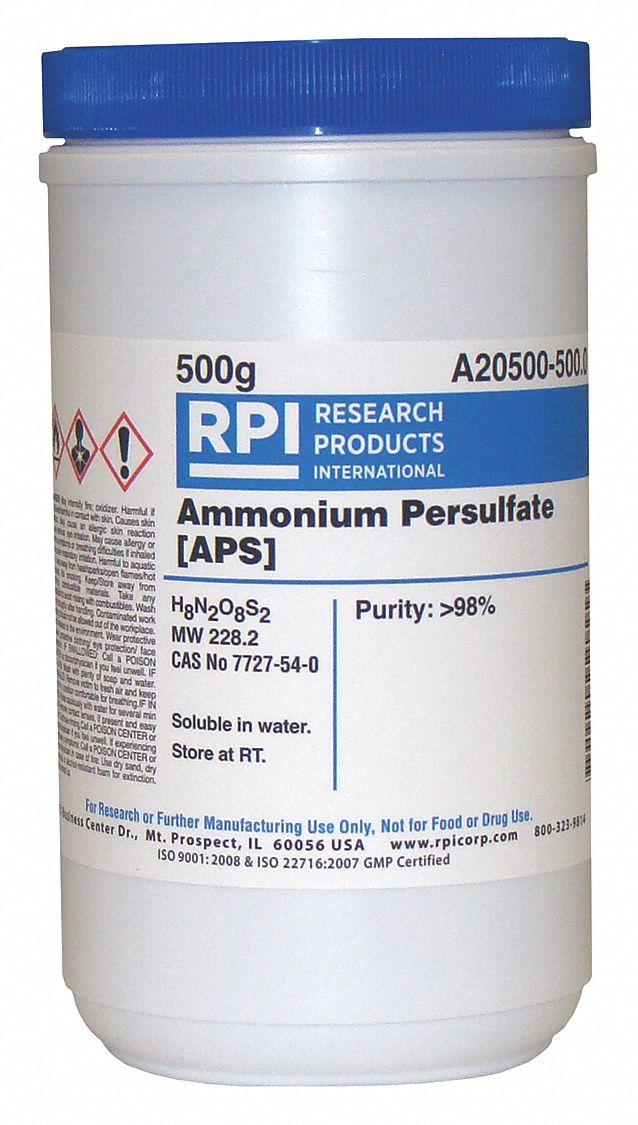 RPI 500g Ammonium Persulfate (APS) 30UD08A20500500.0 Grainger