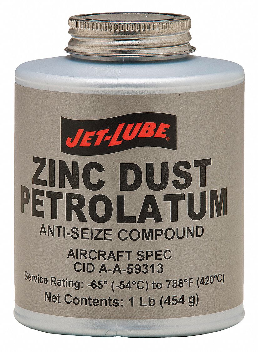 JETLUBE MetalFree AntiSeize Compound, 65°F to 788°F, 16 oz., Gray