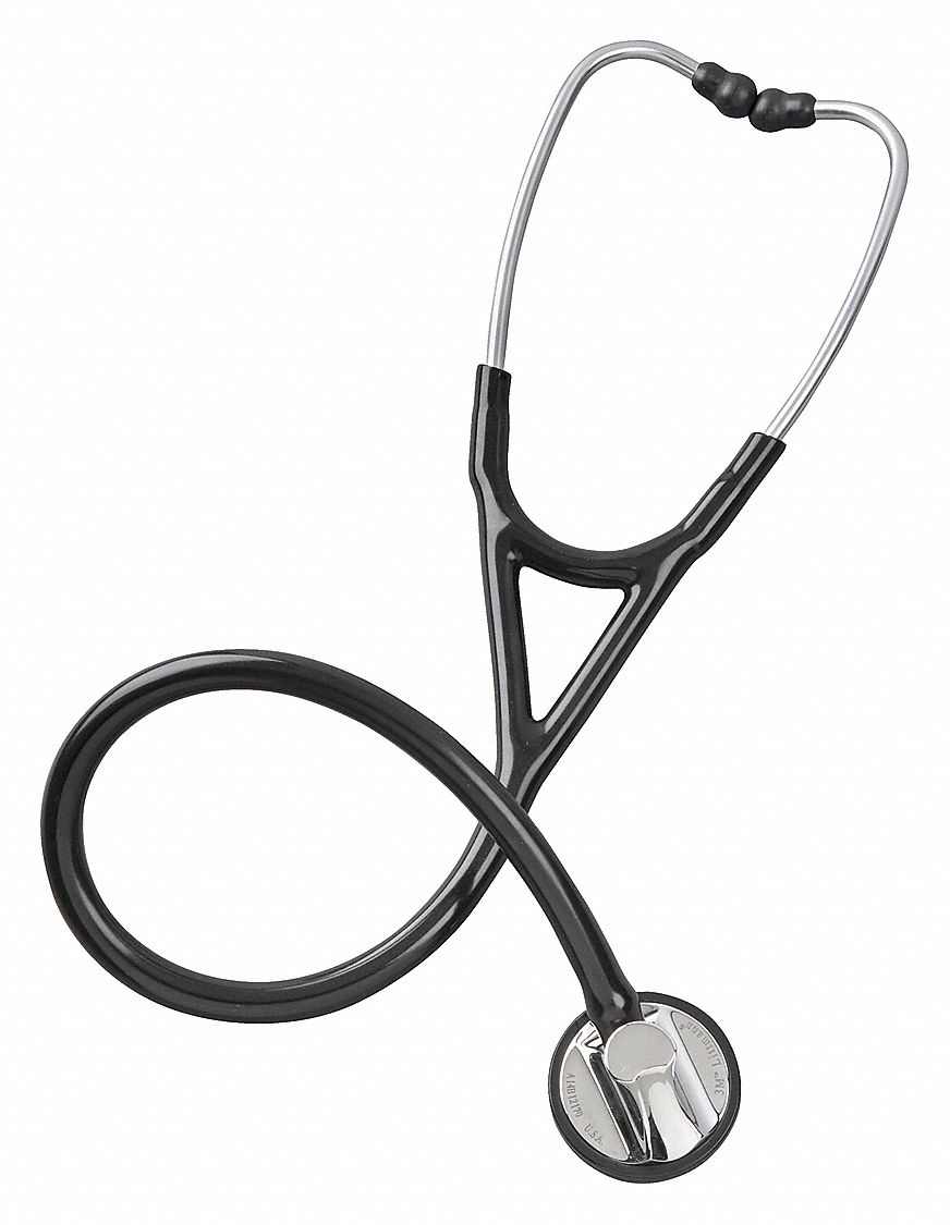 LITTMANN Stethoscope Master Cardiology, Single Head, 28 in Length, Adult, Black, Disposable No