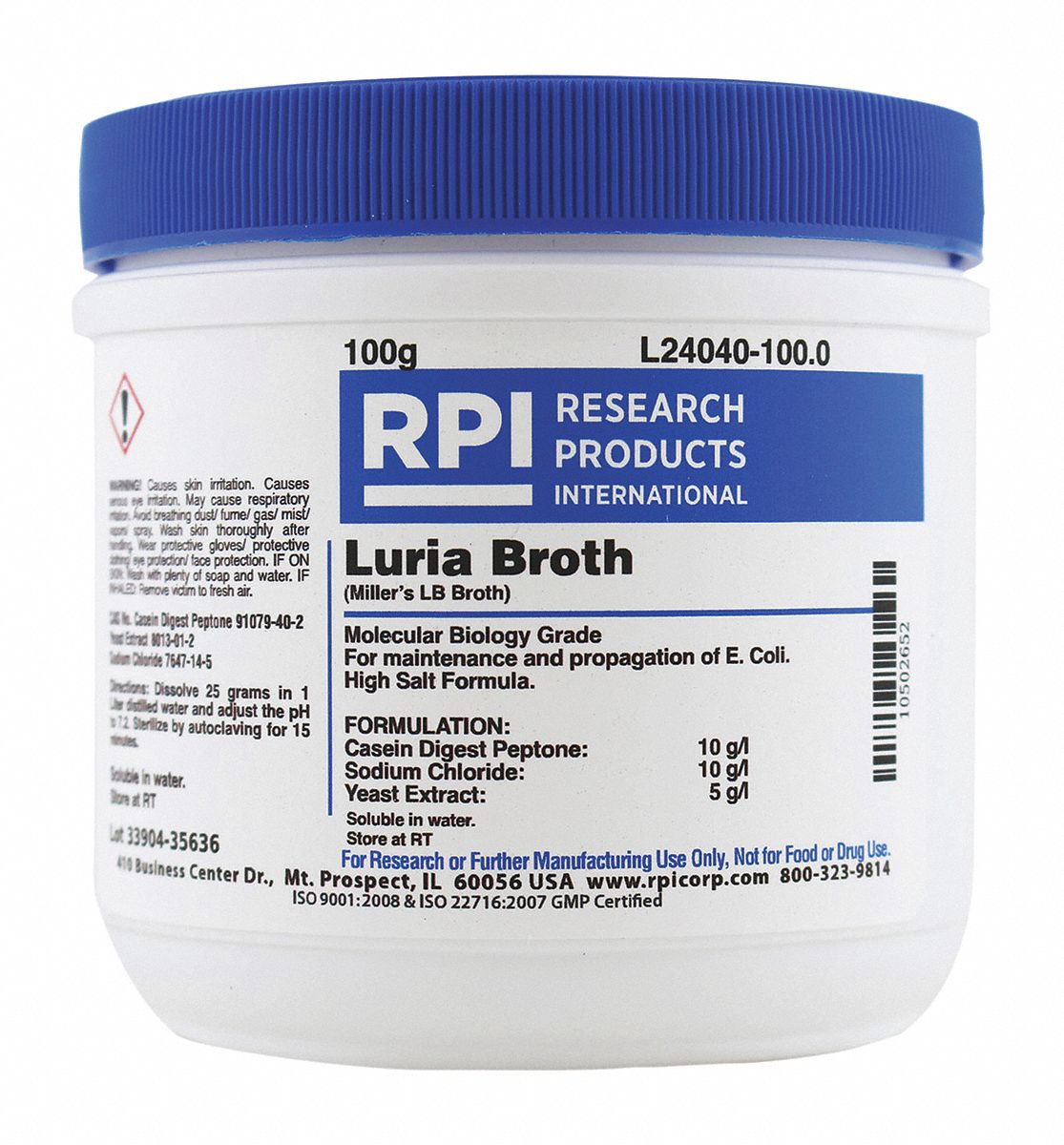 rpi-luria-broth-millers-lb-broth-powder-100g-1-ea-31fz37-l24040