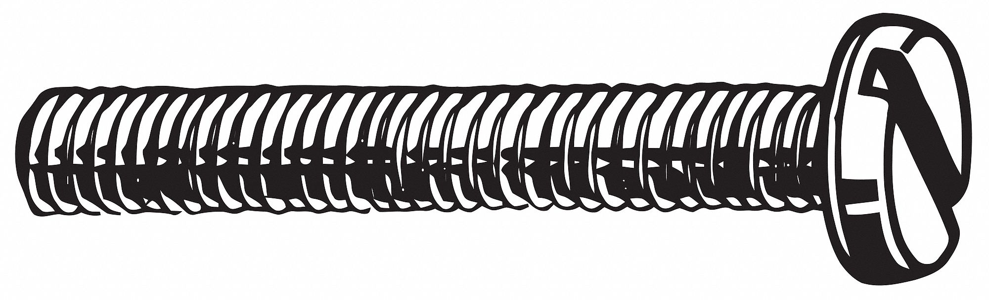 FABORY 1/4"20 Machine Screw, Binding, Slotted, 188 (304) Stainless