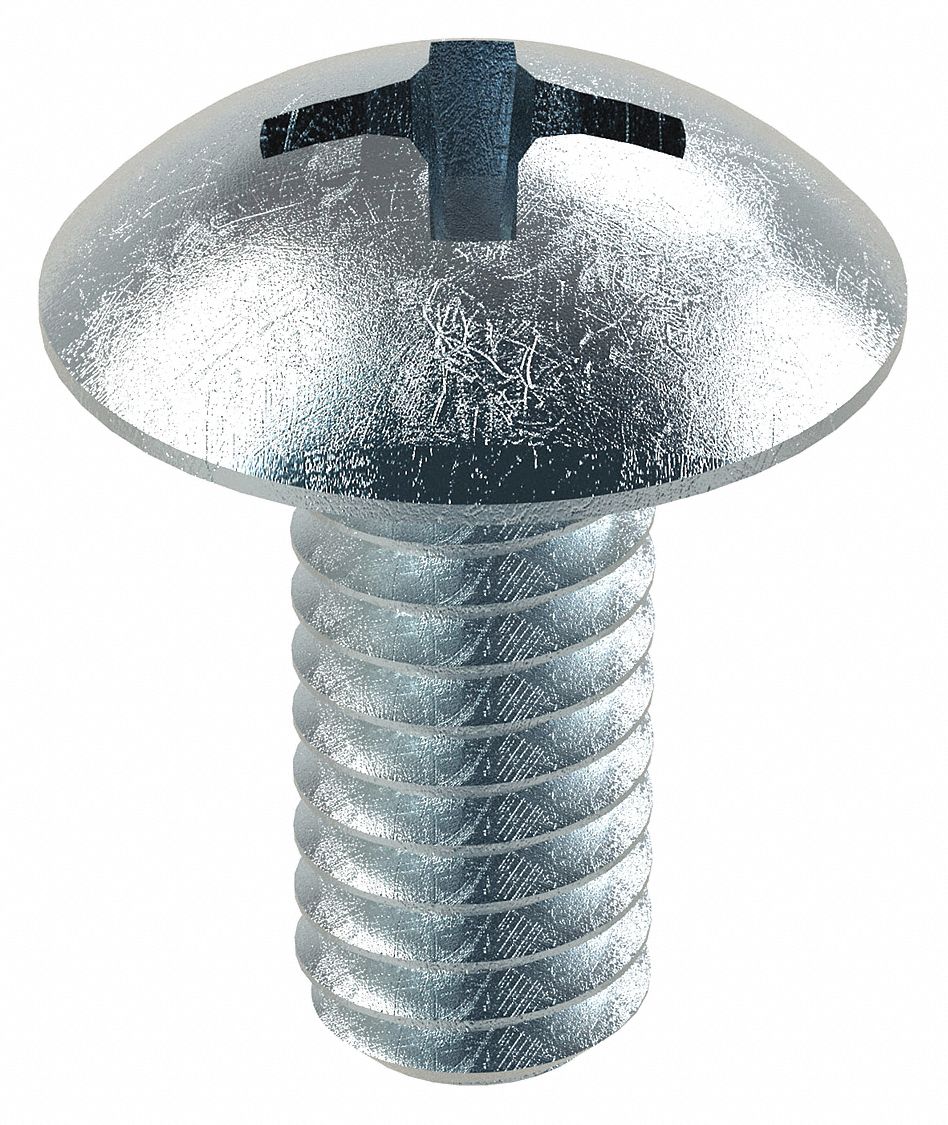 FABORY 832 Machine Screw, Truss, Phillips, Low Carbon Steel, Zinc