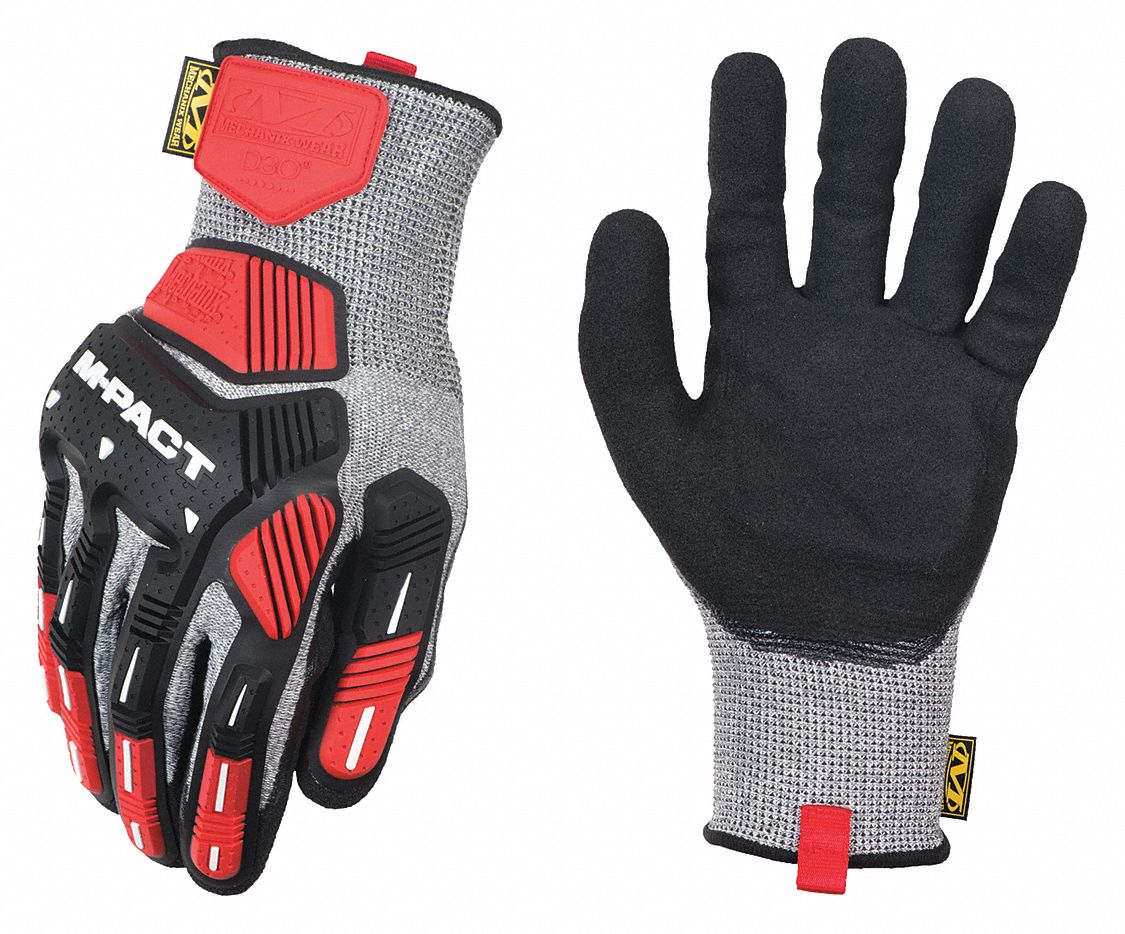 MECHANIX WEAR Nitrile, Cut/Impact Resistant Gloves, M, A5 ANSI/ISEA Cut