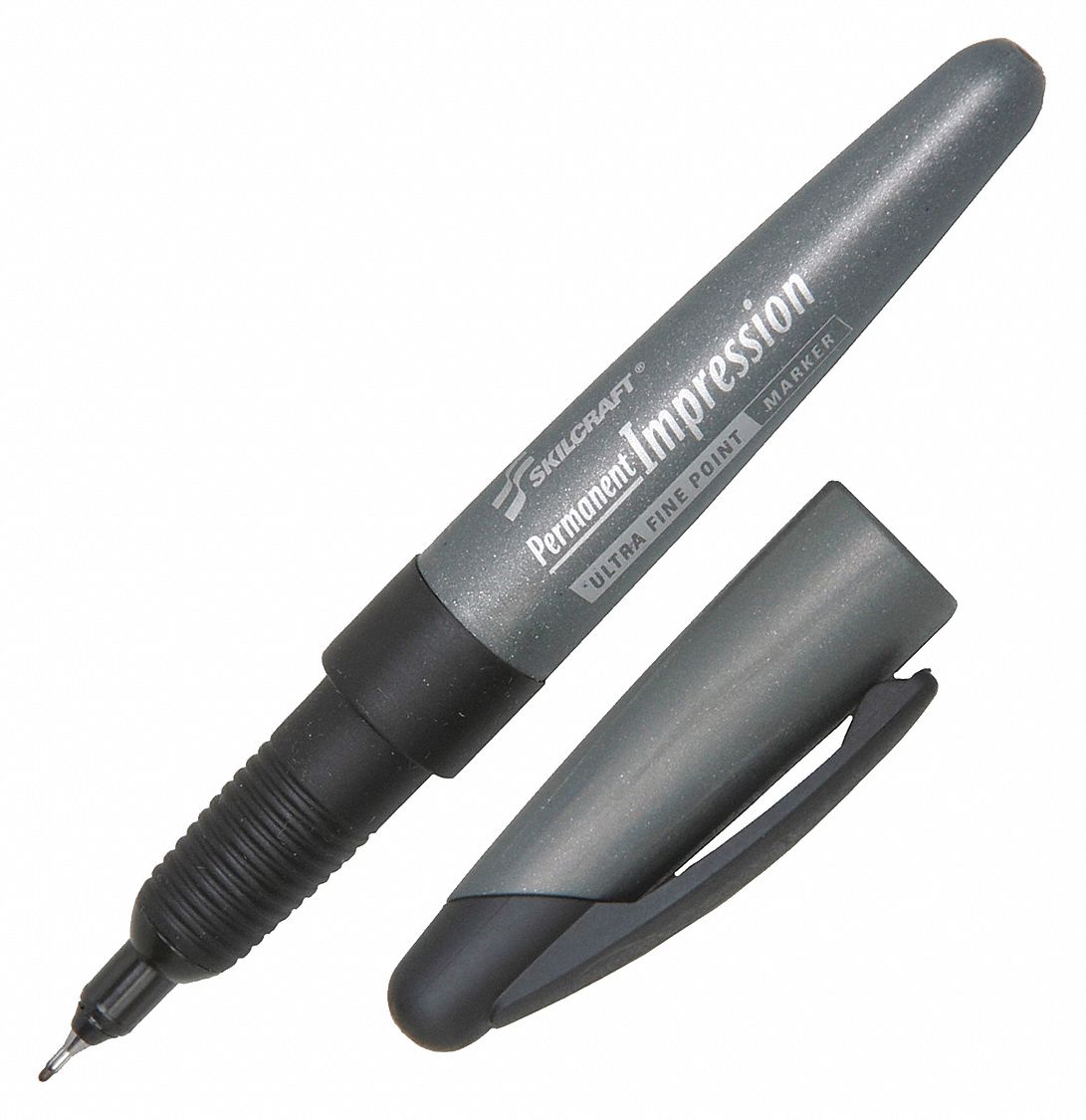 ABILITY ONE Permanent Marker, Black, Marker Tip Ultra Fine, Barrel Type Original, PK 12 31UG21