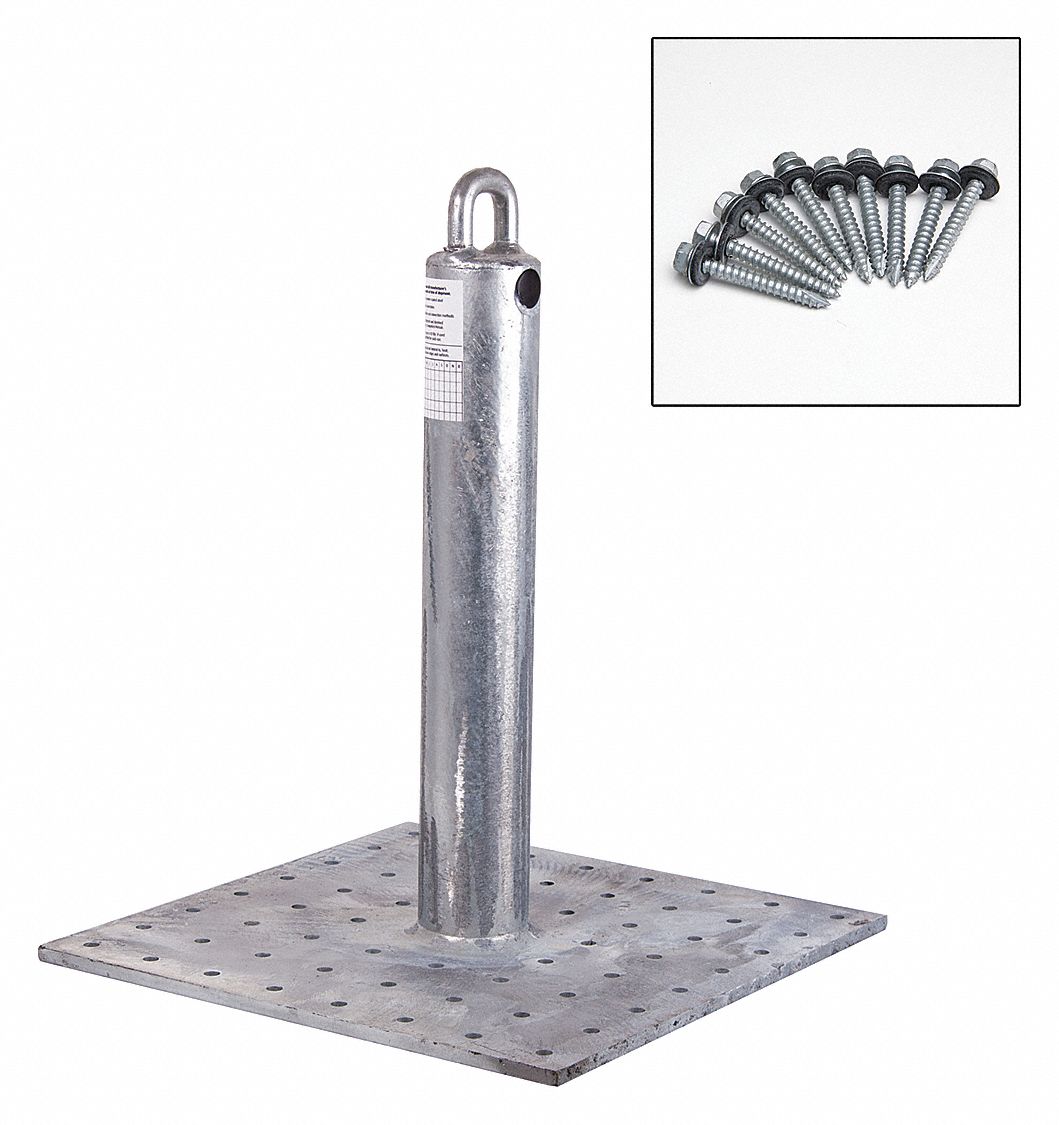 GUARDIAN Roof Anchor, 310 lb. Weight Capacity, Attaches To Metal, 16