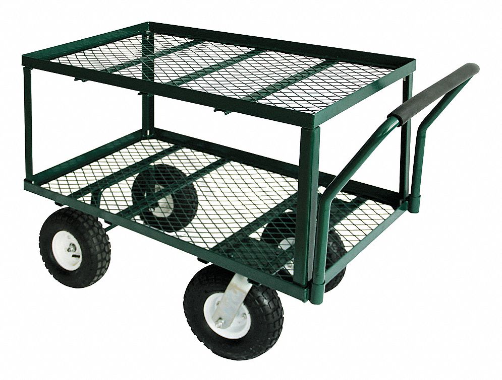 GRAINGER APPROVED FlowThrough Utility Carts with Perforated Lipped