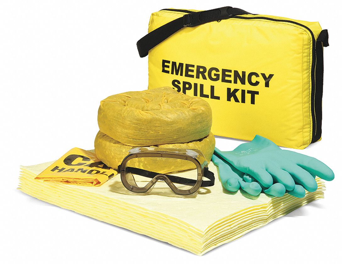 SPILLTECH Biohazard Spill Kit, 4.1 gal., Bag 326DW8SPKHZYBAG Grainger