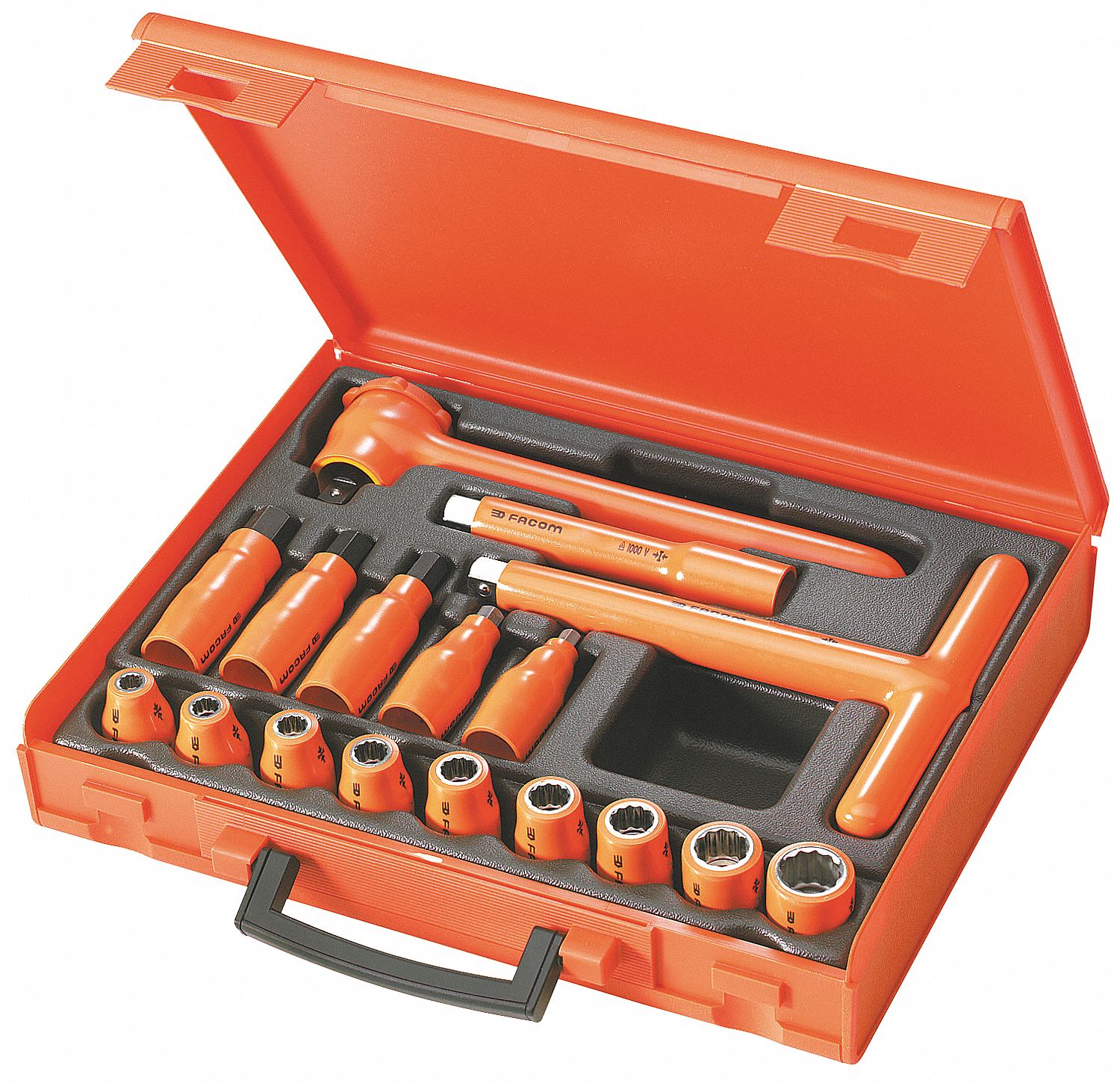 1/2"Drive Metric Insulated Socket Wrench Set, Number of Pieces
