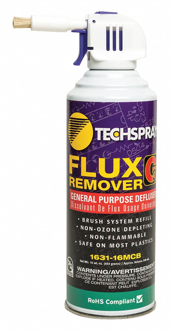 TECHSPRAY Flux Remover, 16 oz. Size, Aerosol 32LF73163116SB Grainger