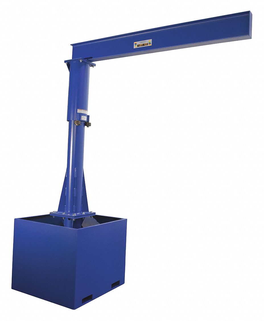 VESTIL Portable Jib Crane Fork Tube Base 32Z795JIBCB100810