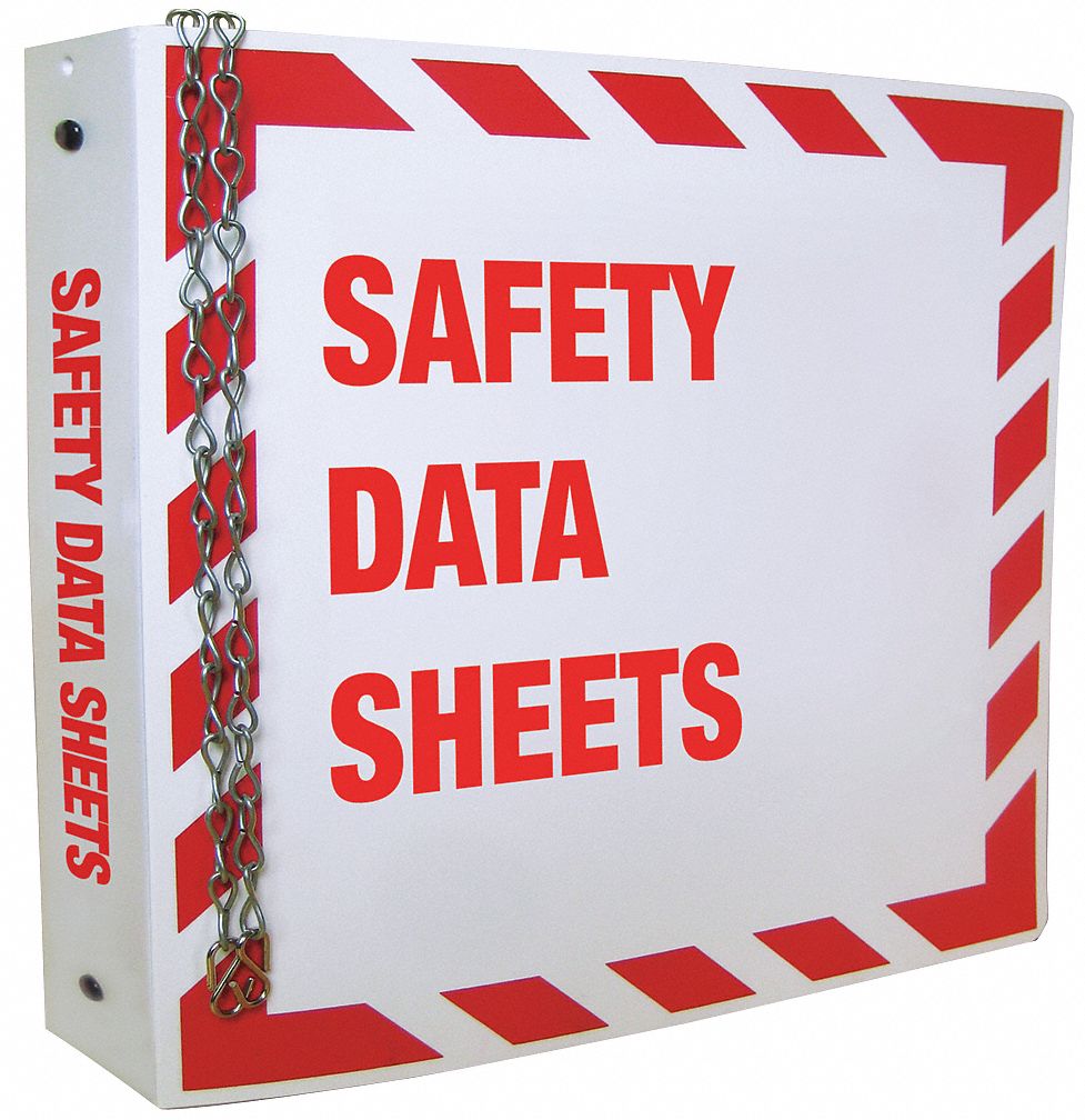 GRAINGER APPROVED Safety Data Sheets Binder, English, Includes 371/2