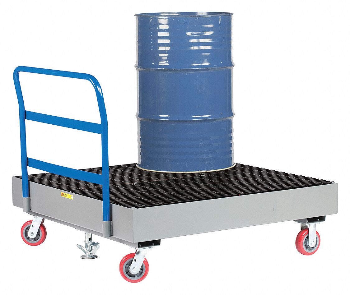 LITTLE GIANT Drum Spill Control Cart, 3000 lb. Spill Containment Load Capacity, 51" Length, 51